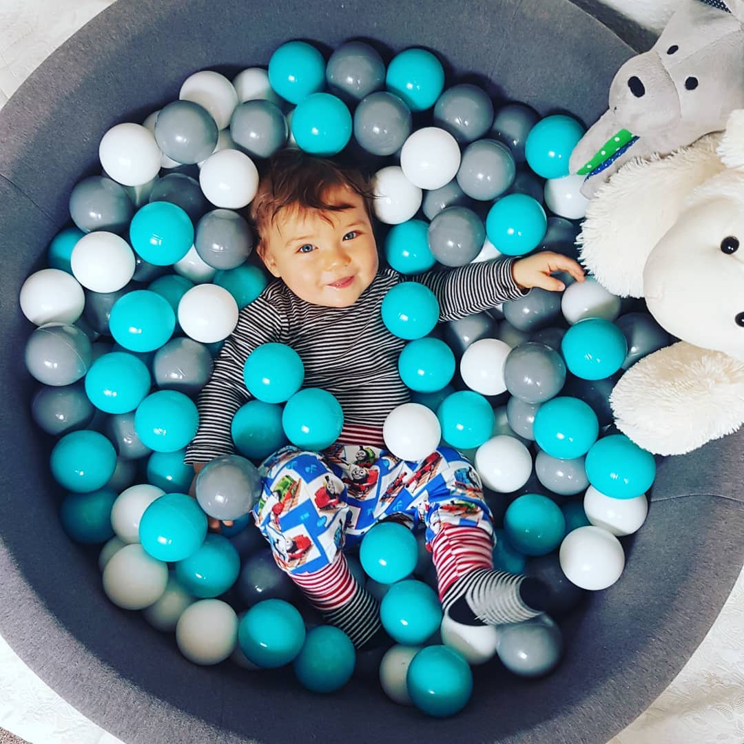 Meowbaby Dark Grey Ball Pit - Various Ball Colours