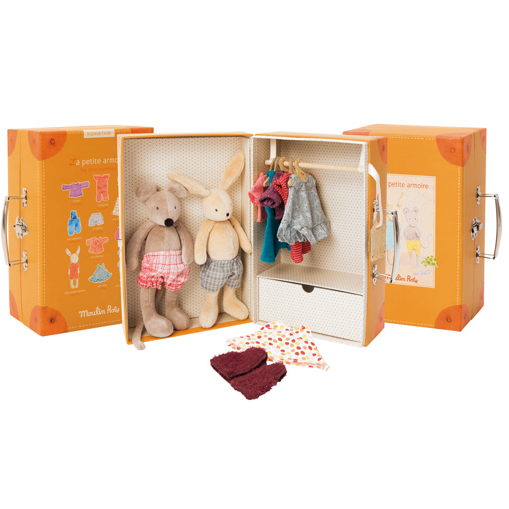 Moulin Roty La Grande Famille - Little Wardrobe Suitcase Set