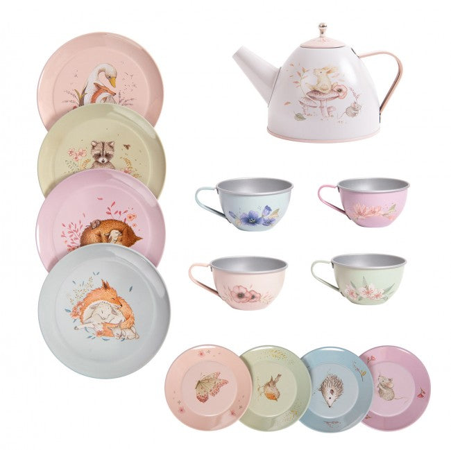 Moulin Roty Les Rosalies 14 piece Tea Set