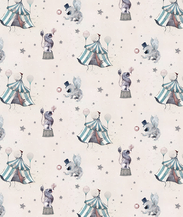 Mrs Mighetto Wallpaper - Powder Pink Circus