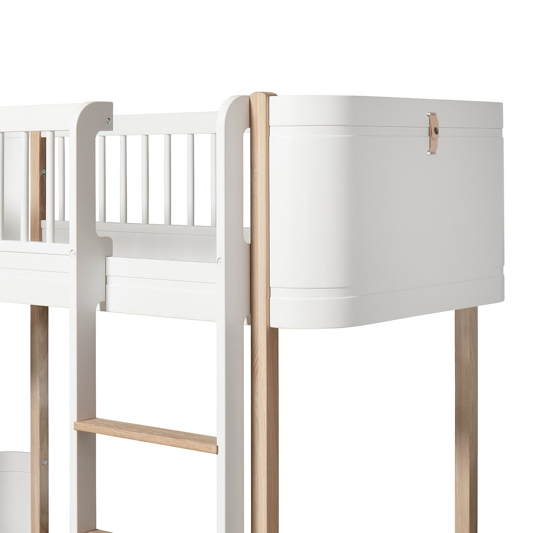 Oliver Furniture Wood Mini+ Niedriges Etagenbett - Weiß/Eiche