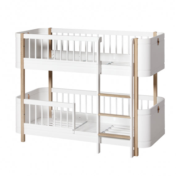 Oliver Furniture Wood Mini+ Niedriges Etagenbett - Weiß/Eiche