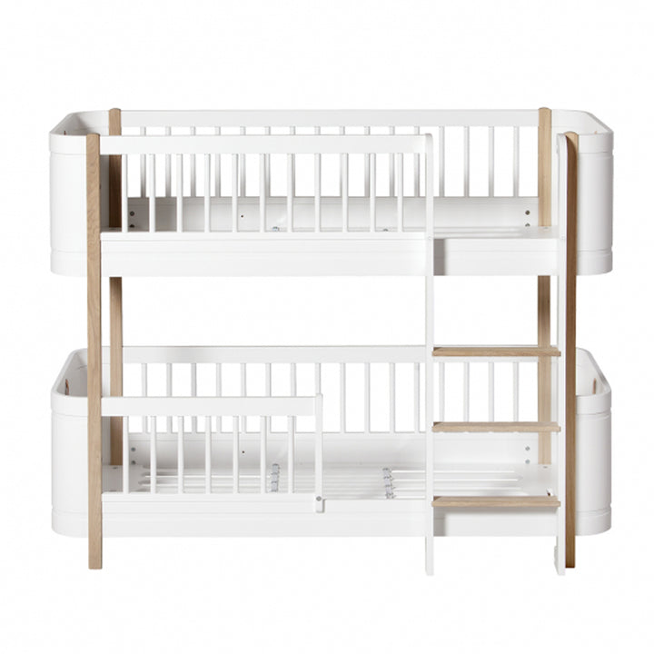 Oliver Furniture Wood Mini+ Niedriges Etagenbett - Weiß/Eiche