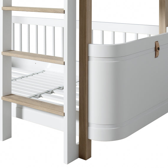 Oliver Furniture Wood Mini+ Niedriges Etagenbett - Weiß/Eiche