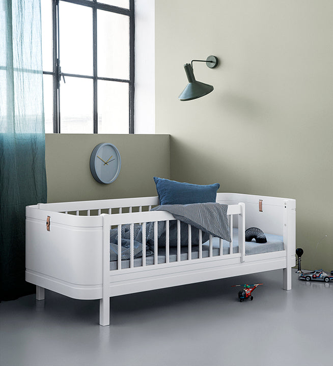 Oliver Furniture Wood Mini+ Cot Bed (0-9yrs) - White