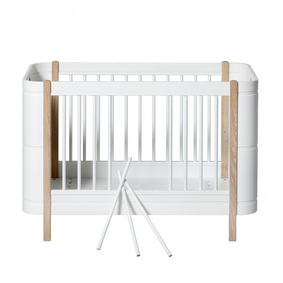 Oliver Furniture Wood Mini+ Kinderbett (0–9 Jahre) – Weiß/Eiche