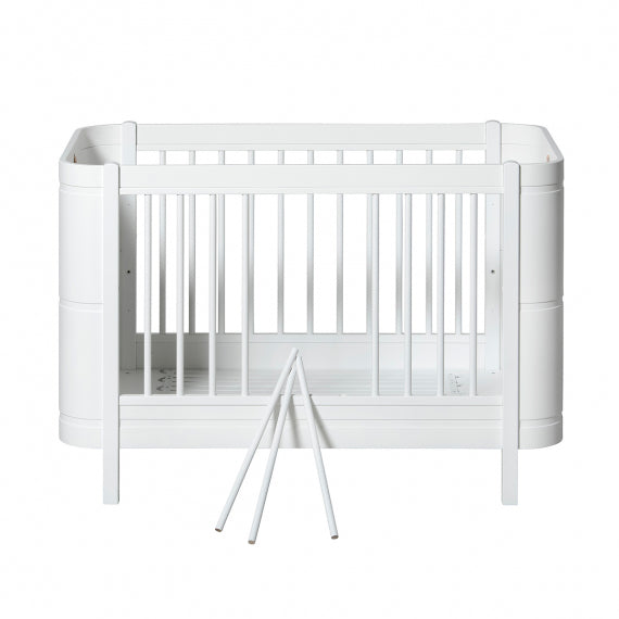 Oliver Furniture Wood Mini+ Cot Bed (0-9yrs) - White