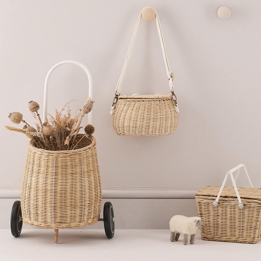 Olli Ella Luggy Basket - Straw