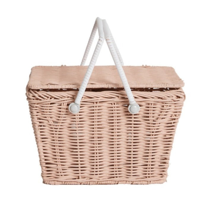 Olli Ella Piki Rattan Basket - Rose