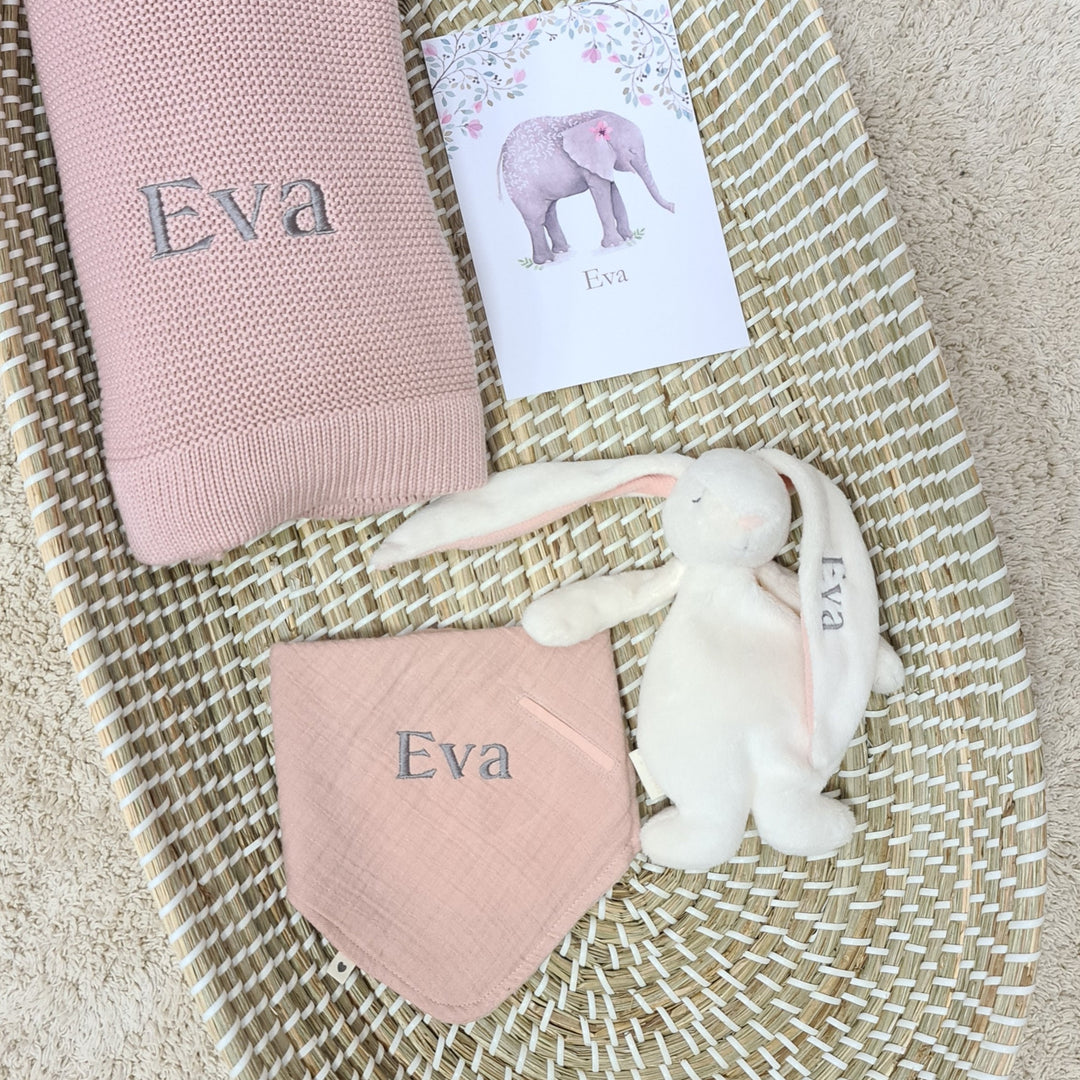 Personalised Bibs Bandana Bib - Blush