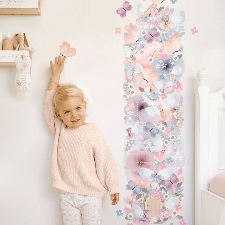 Fairy Garden Growth Height Chart Wall Stickers