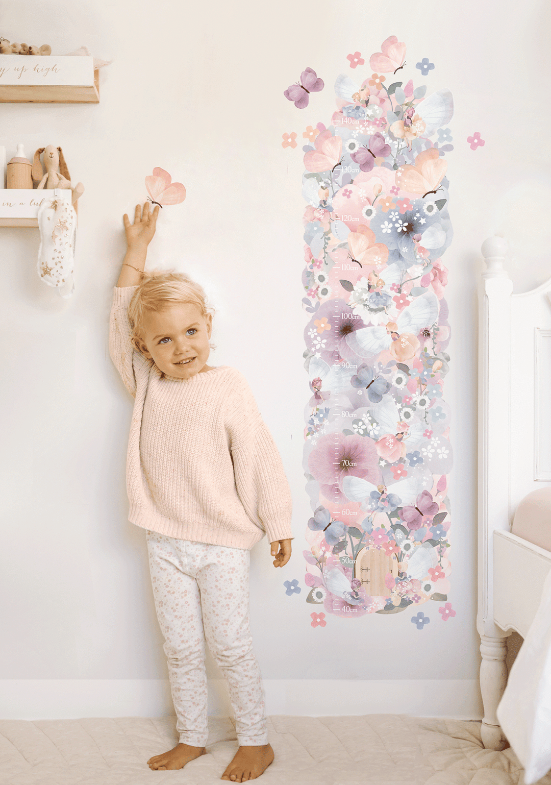 Fairy Garden Growth Height Chart Wall Stickers