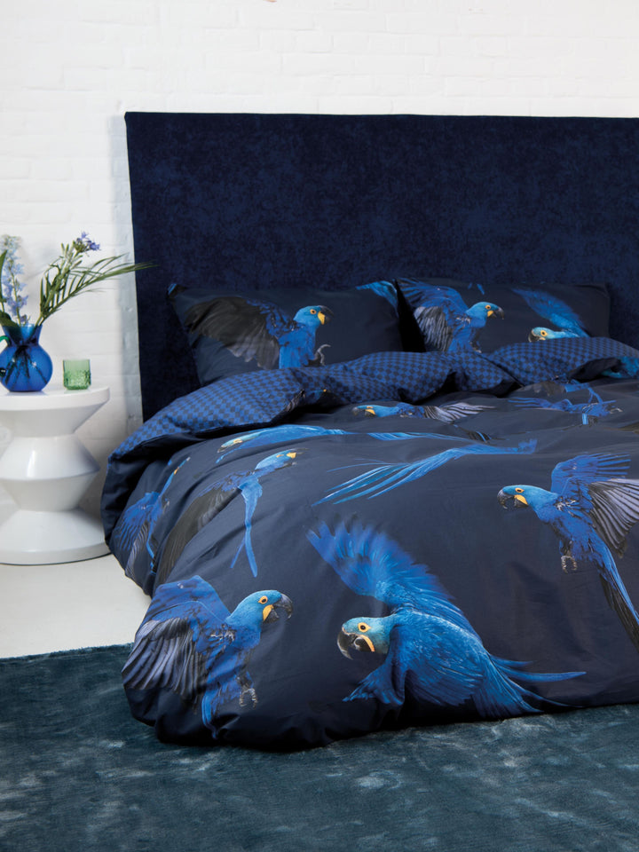 Snurk Blue Parrot Organic Bedding Set