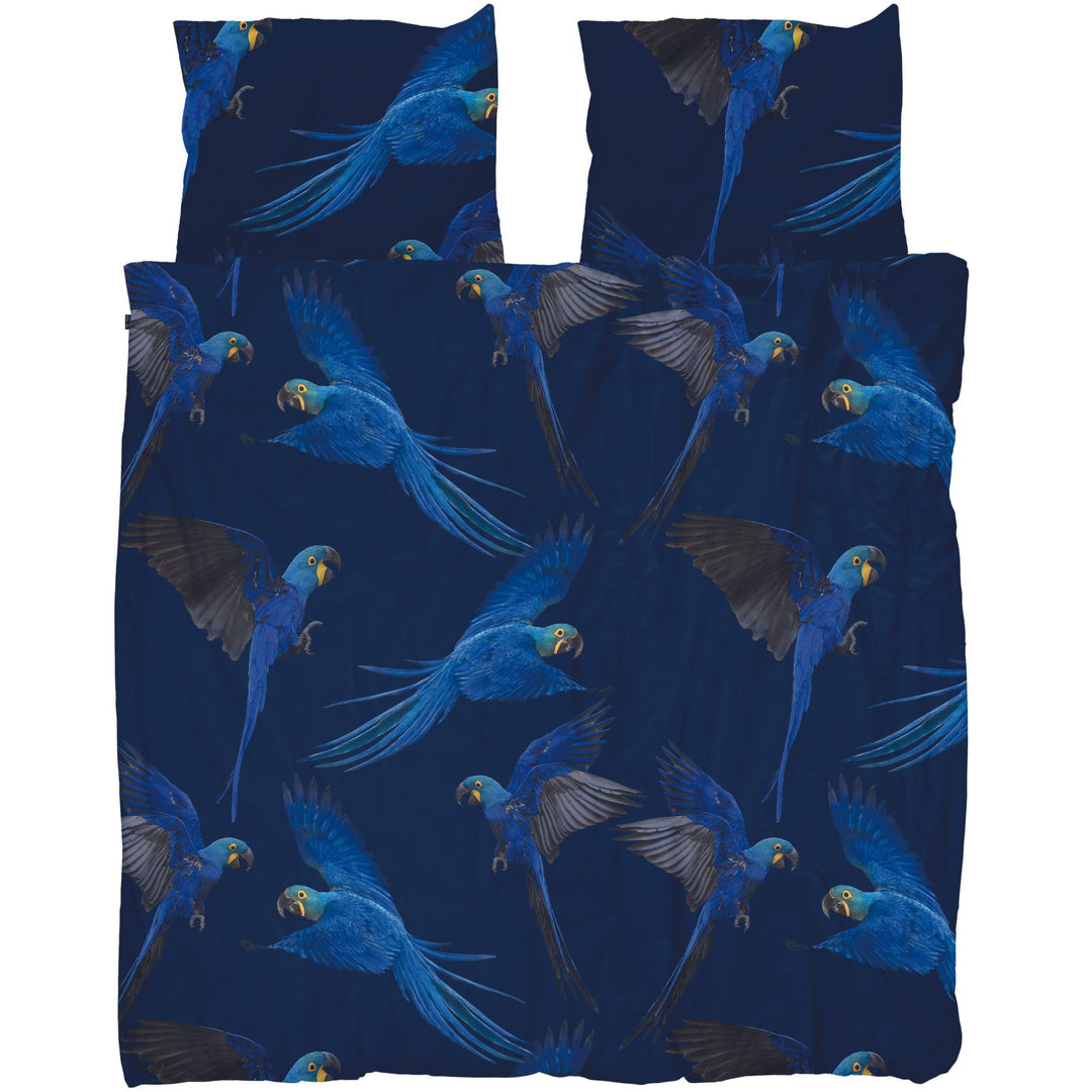 Snurk Blue Parrot Organic Bedding Set