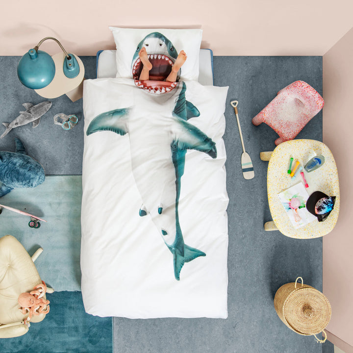 Snurk Shark Organic Bedding Set