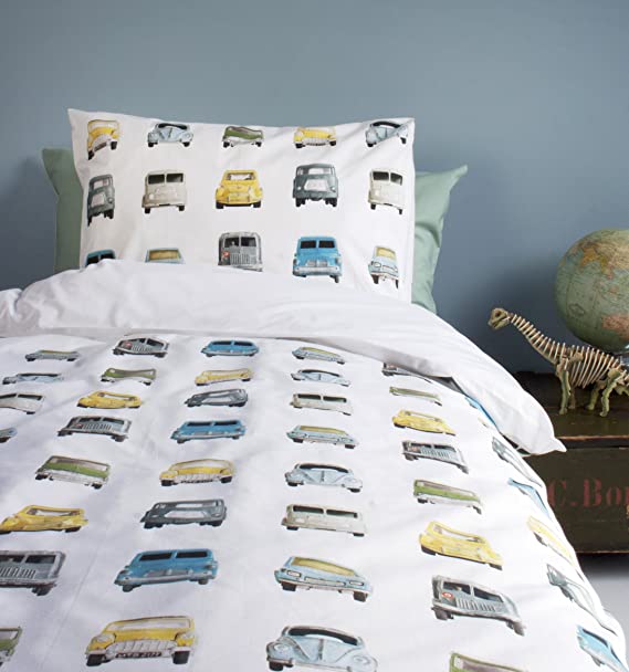 Vintage Cars Bedding Set - Single