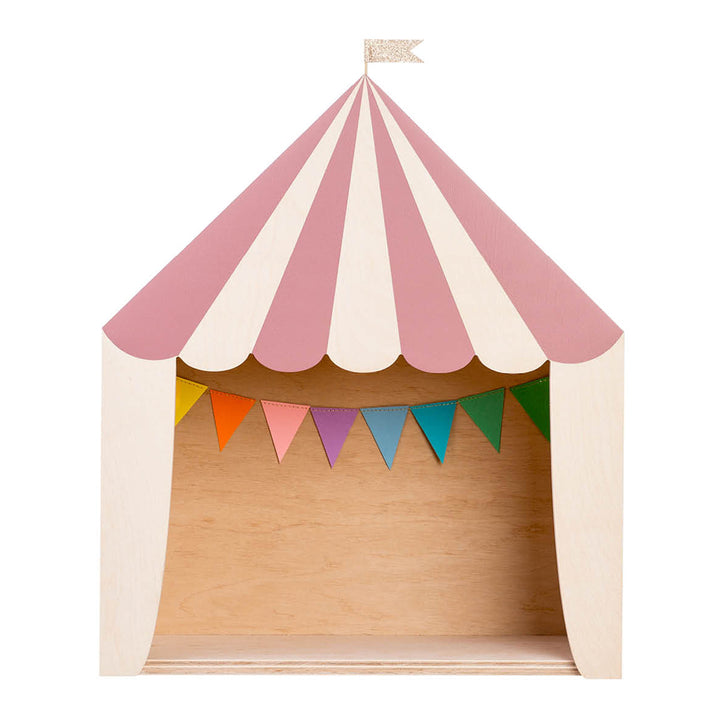 Up Warsaw Circus Wooden Shelf - Dusty Pink