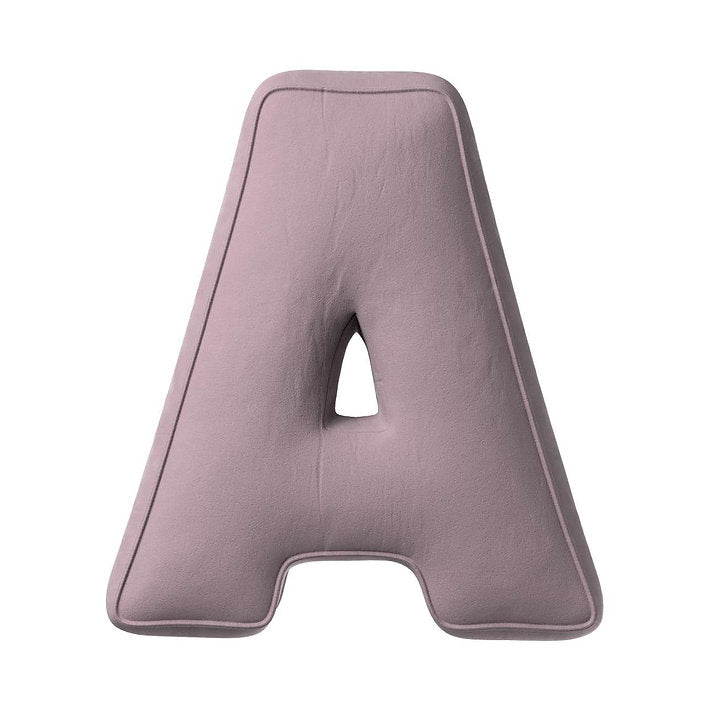 Velvet Letter Cushion - A  (Various Colours)