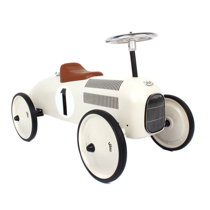 Personalised Vilac Vintage Ride On Car - Off White