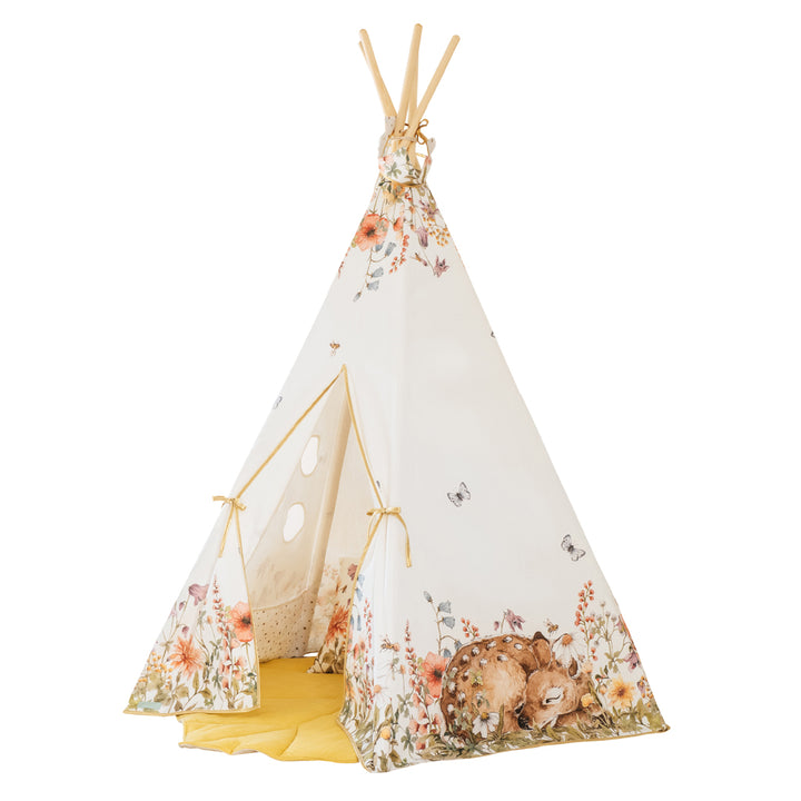 Tente tipi fleurs sauvages