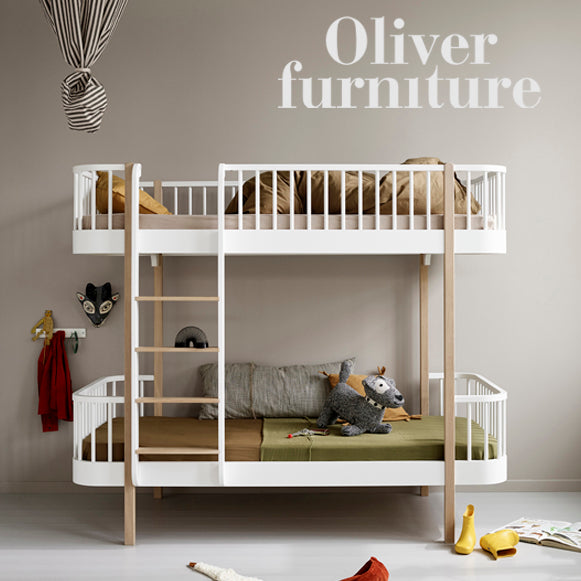 Oliver Furniture Holz-Etagenbett, Weiß/Eiche