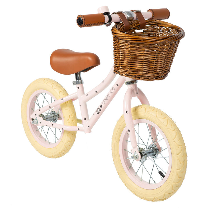 Vélo d'équilibre First Go de Banwood + Bonton - Rose | Étoiles