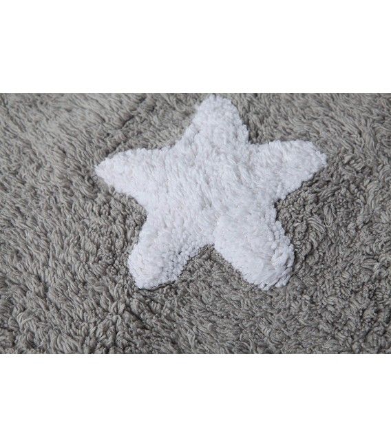 Lorena Canals Machine Washable Rug - Stars Grey/White