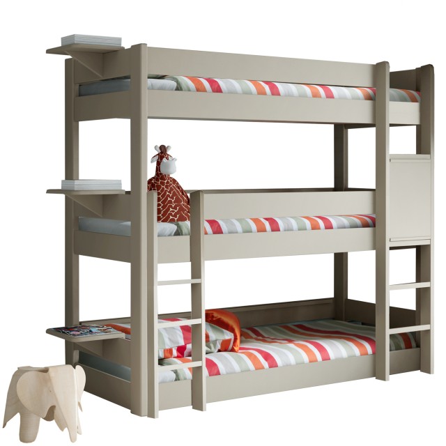 Mathy By Bols Dominique Triple Bunk Bed - Colour Lacquer (20+ Colours)